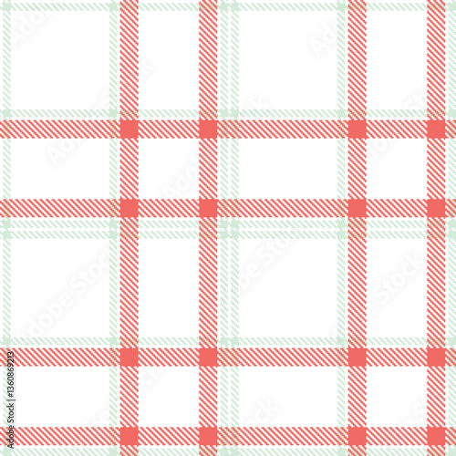 Modern Neon White Seamless Tartan Textile Design Variant 2289