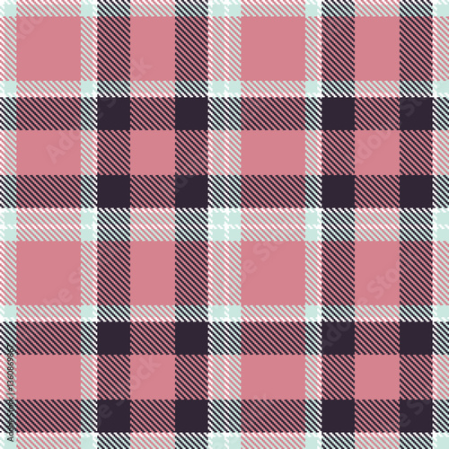 Modern Vivid White Seamless Tartan Textile Design Variant 2312