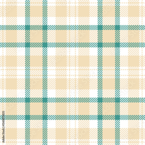 Modern Seamless Tartan in Bright White tones Textile Design Variant 2401