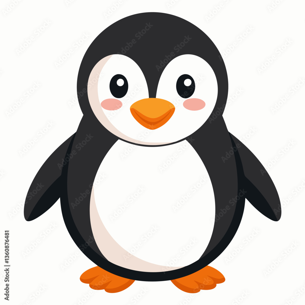 Fototapeta premium penguin on the snow