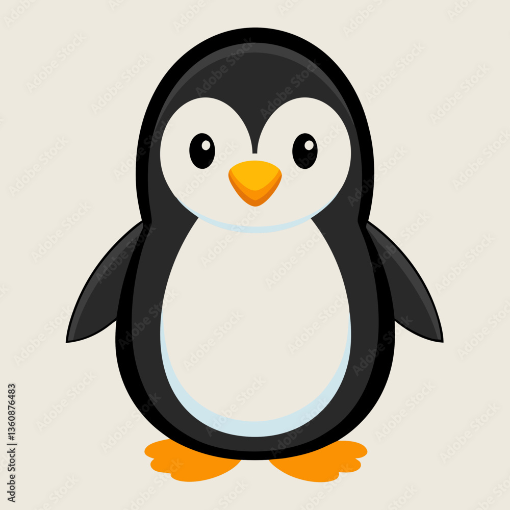 Obraz premium penguin with ice cream