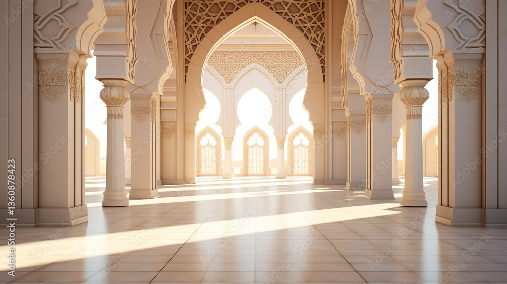 Fototapeta premium A photo of an Islamic architectural archway.