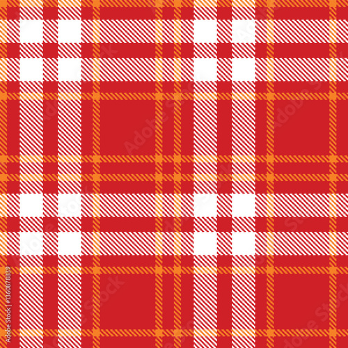 Modern Seamless Tartan in Soft Red tones Textile Design Variant 2519