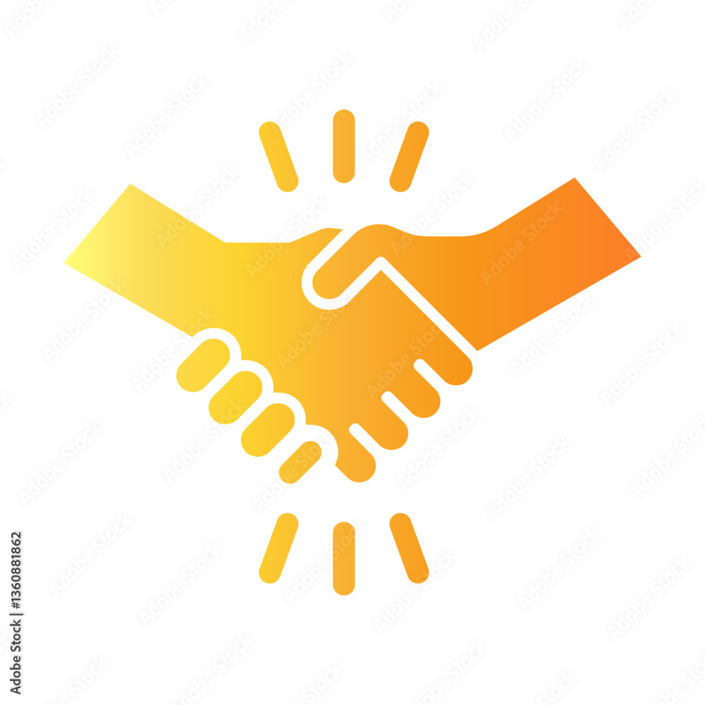 Obraz premium handshake Gradient icon