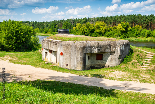 Nowogrod, Poland - August 13, 2021. Heavy Combat Shelter Bridge