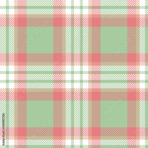 Modern Seamless Tartan in Light White tones Textile Design Variant 2675