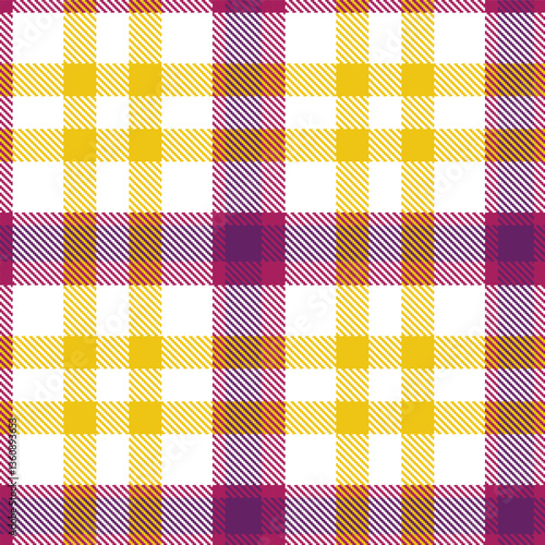 Modern Vivid White Seamless Tartan Textile Design Variant 2773