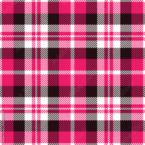 Modern Deep White Seamless Tartan Textile Design Variant 2809