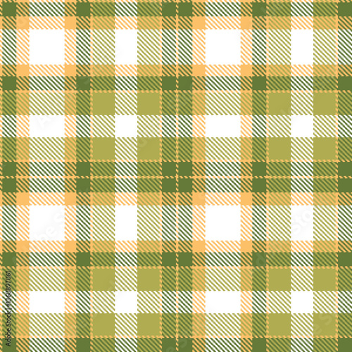 Pale Apricot and Warm Military Green Seamless Tartan Textile Design