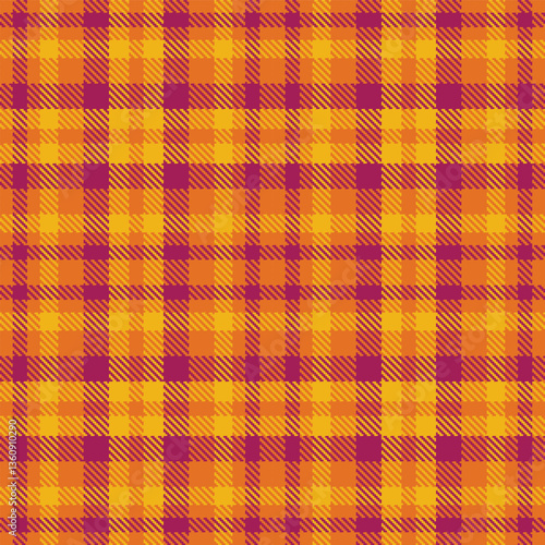 Wallpaper Mural Deep Pumpkin and Vivid Violet Red Seamless Tartan Textile Design Torontodigital.ca