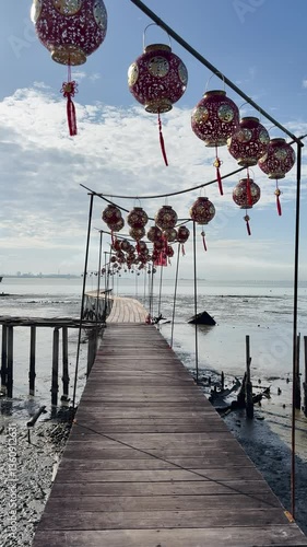 Tan Jetty bridge in George town, Penang, Malaysia
