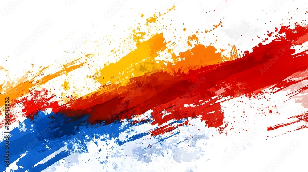 Colorful brushstrokes creating an abstract painting effect with vibrant hues Colorful brushstrokes creating an abstract painting effect with vibrant hues