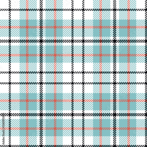 Modern Muted White Seamless Tartan Textile Design Variant 413