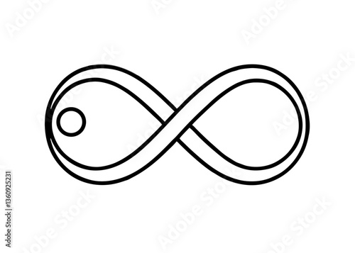 Infinity Symbol: A clean and simple representation of the infinity symbol, a timeless concept of limitless possibilities, created with precise lines and elegant curves.