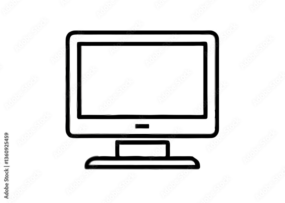 Modern Monitor Icon: A clean, minimalist illustration of a sleek computer monitor, ready for your content. Modern Monitor Icon: A clean, minimalist illustration of a sleek computer monitor, ready for your content.