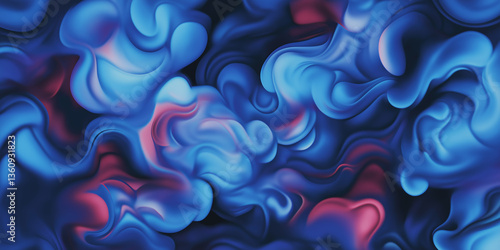 Abstract blue and pink swirls creating a mesmerizing fluid art background