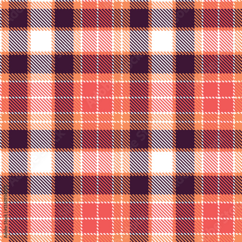 Modern Muted White Seamless Tartan Textile Design Variant 785