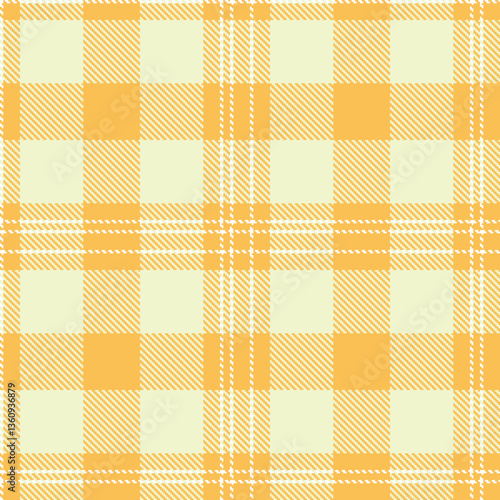 Modern Warm Butterscotch Seamless Tartan Textile Design