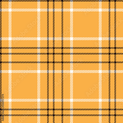 Modern Warm Butterscotch Seamless Tartan Textile Design Variant 866
