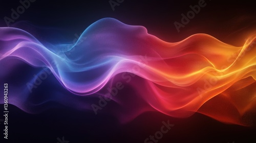 Wallpaper Mural Colorful Light Waves with Smooth Curves and Dynamic Motion Effect Torontodigital.ca