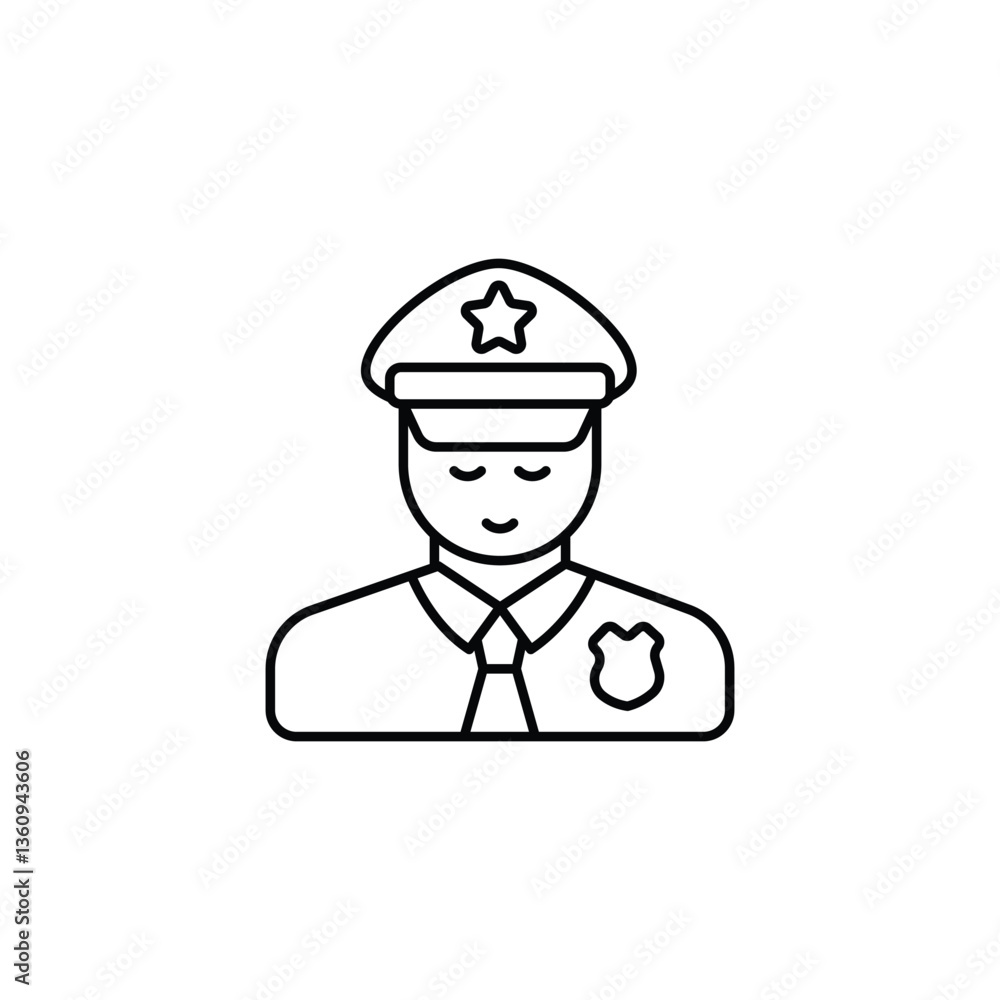 Policeman icon design with white background stock illustration Policeman icon design with white background stock illustration