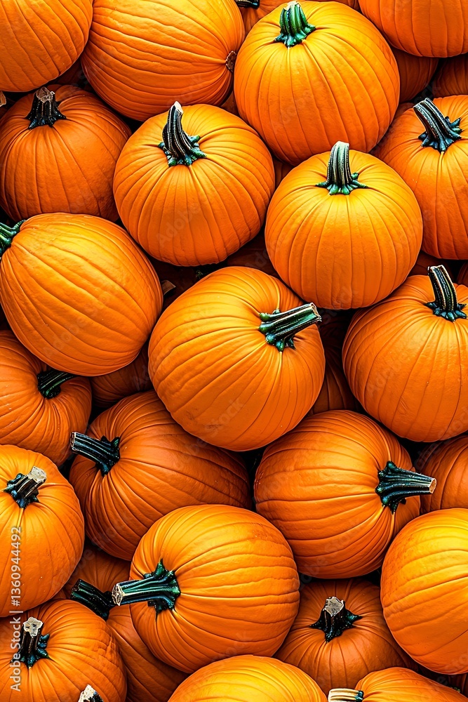 Pumpkins Stacked, Fall Display Pumpkins Stacked, Fall Display