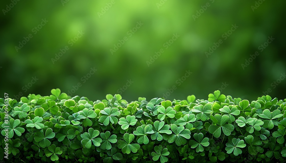 Obraz premium Clover Field Border Nature.