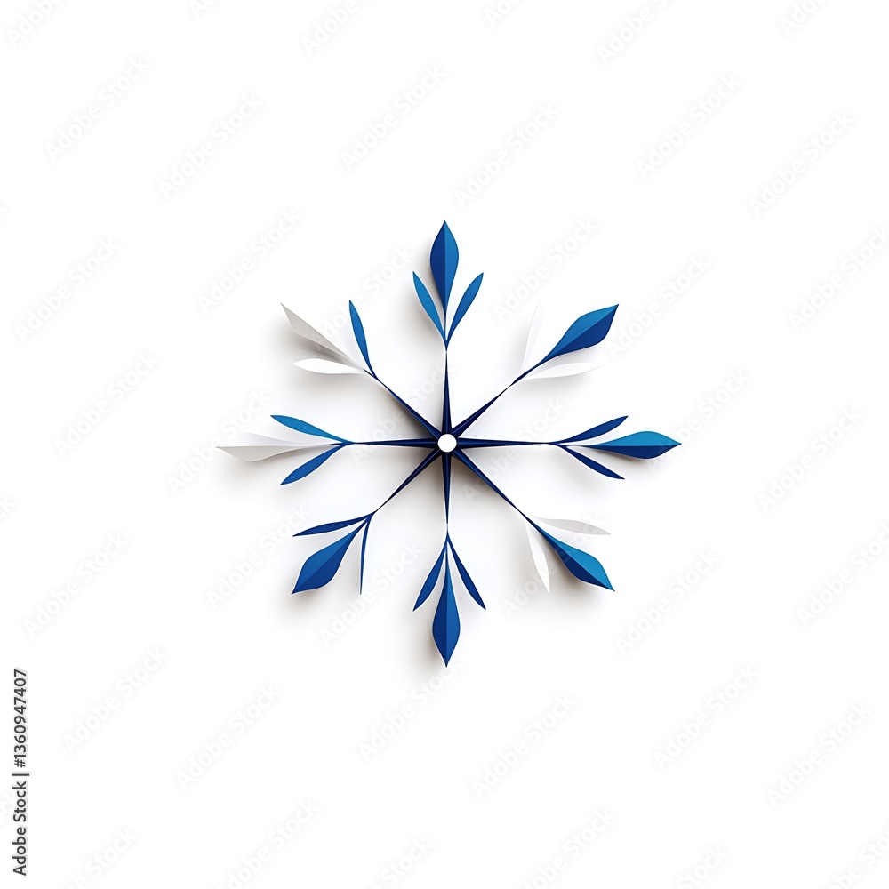 Obraz premium 3d snowflake logo design
