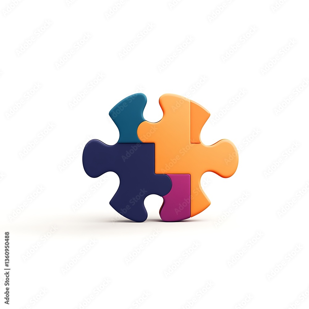 Fototapeta premium 3d puzzle logo design