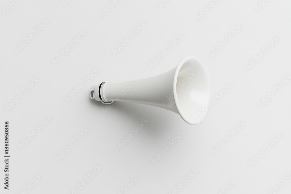 White megaphone on a plain background White megaphone on a plain background