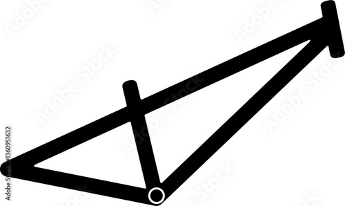 Cycle frame silhouette vector
