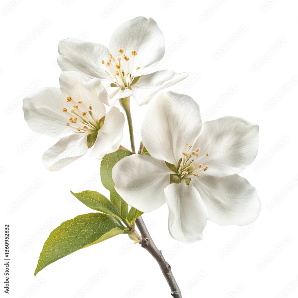 Fototapeta premium Delicate Apple Blossoms Spring Flowers White Petals Nature Beauty,