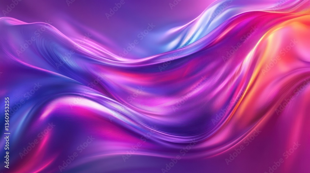 Naklejka premium Abstract Purple Pink Fluid Wave Background