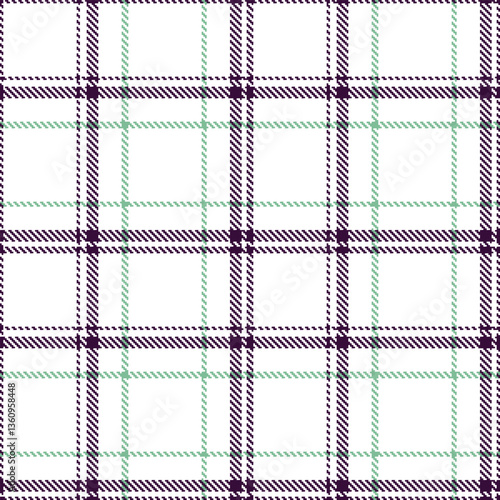 Modern Cool White Seamless Tartan Textile Design Variant 1229