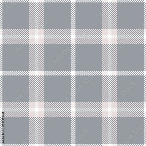 Modern Cool White Seamless Tartan Textile Design Variant 1250