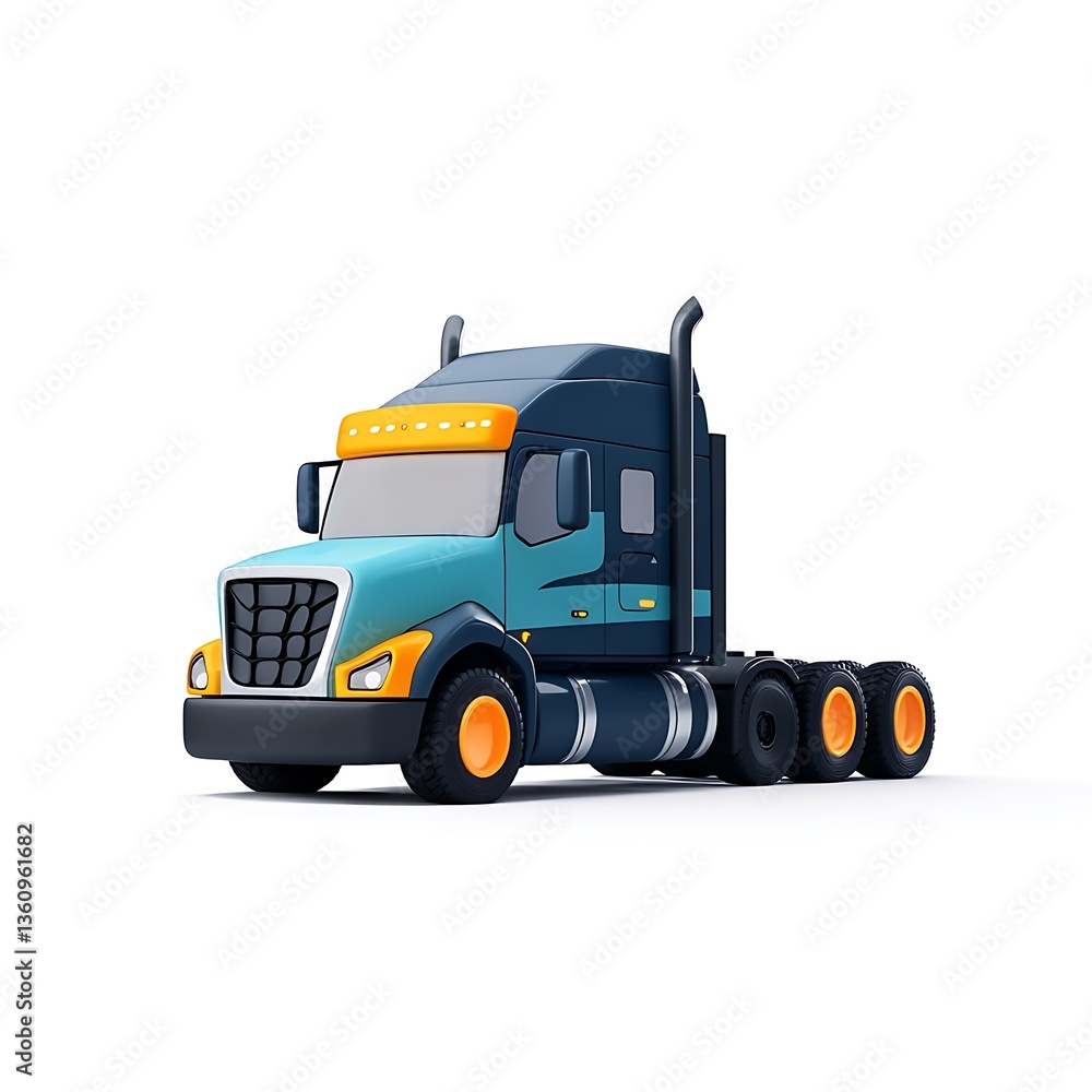 Naklejka premium 3d truck logo