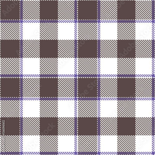 Modern Seamless Tartan in Rich White tones Textile Design Variant 1284