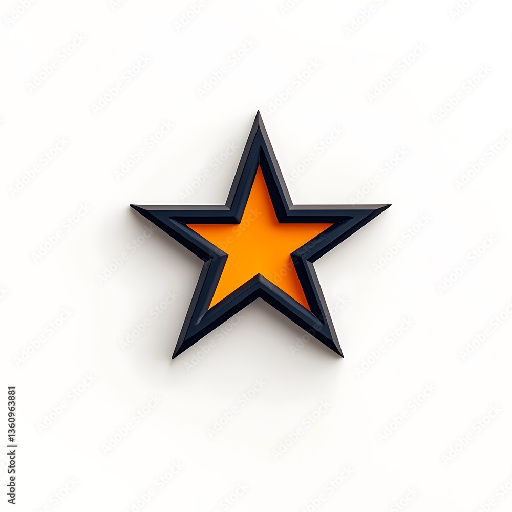 Obraz premium 3d star logo design