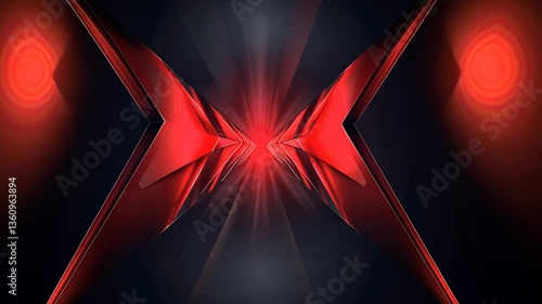 Red Geometric Abstract Design