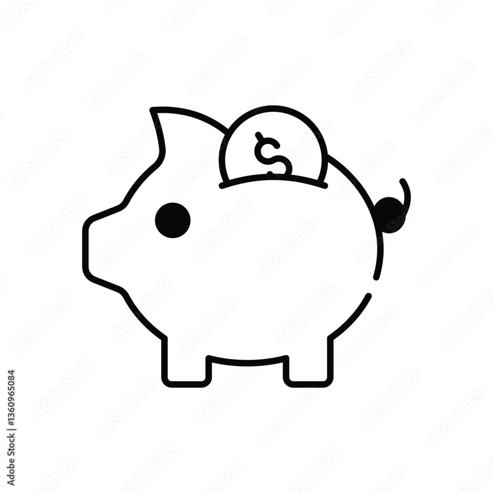 piggy bank Vector icon piggy bank Vector icon