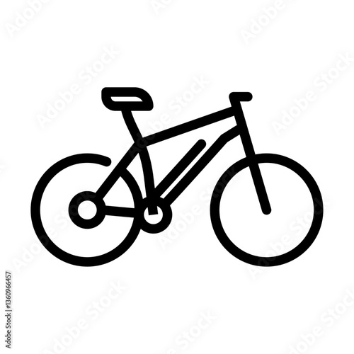 mountain bike outline icon. bicycle black line illustration
