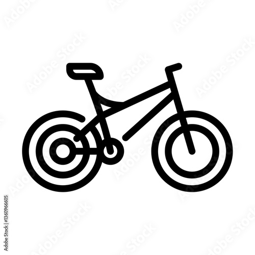 Fat Bike outline icon. bicycle black line illustration
