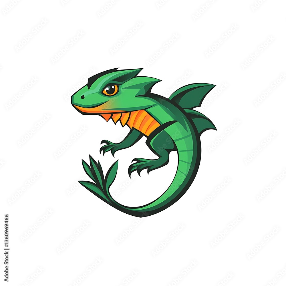 Obraz premium 3d lizard logo design