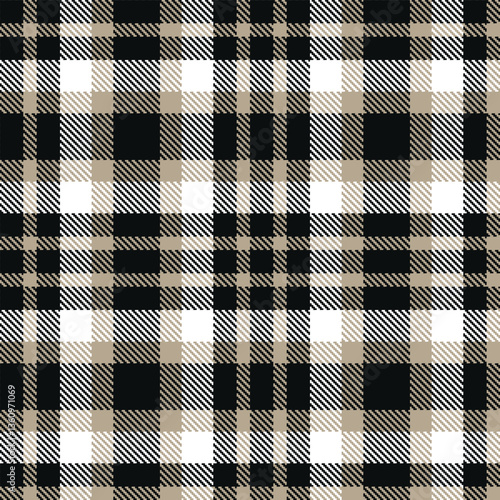 Modern Seamless Tartan in Metallic Almost Black tones Textile Design Variant 1469