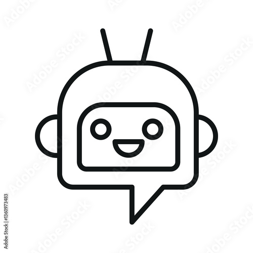 Artificial intelligence robot face icon