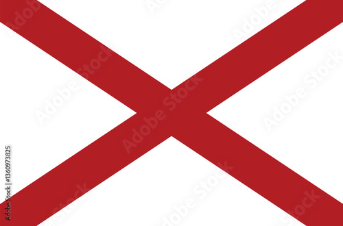 Alabama state flag vector illustration.