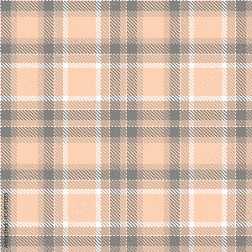 Modern Muted White Seamless Tartan Textile Design Variant 1551