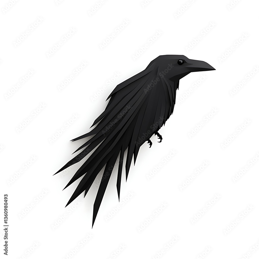 Fototapeta premium 3d raven logo rendering