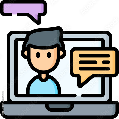 presentation Illustration on a white background.