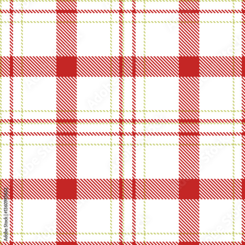 Modern Seamless Tartan in Bright White tones Textile Design Variant 1746